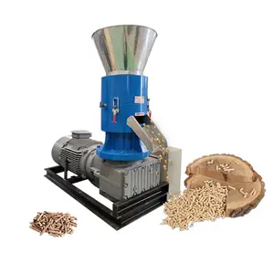 Wood Pellet Making Machine CE Wood Fuel Pellets Maker Mill Flat Die 500kg/h Industry Wood Biomass Pellet Making Machine Prices For Sale