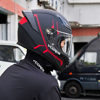 Casque de moto VCOROS intégral VF103 unisexe homologué DOT/ECE, visière respirante ultralégère pour la conduite