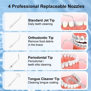 Oral Irrigator Portable Dental <b>Water</b> <b>Flosser</b> for Teeth USB Rechargeable Dental Irrigator <b>Water</b> <b>Jet</b> Floss Mouth Washing Machine - Product Image 5