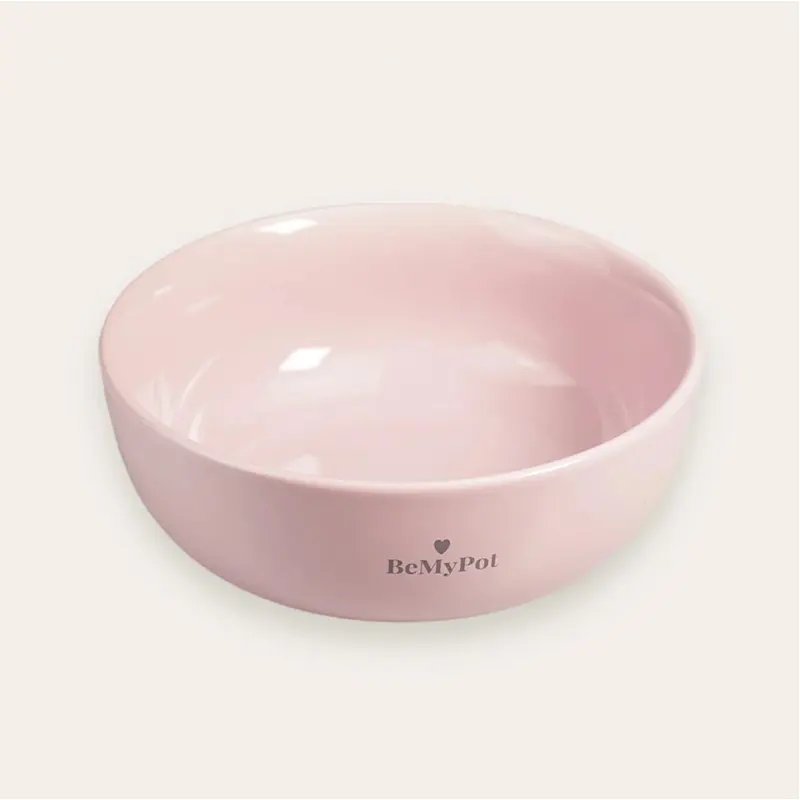 Prix d'usine à prix réduit antiadhésif design exquis résistant au micro-ondes bol à soupe en cercle rose féerique batterie de cuisine à domicile