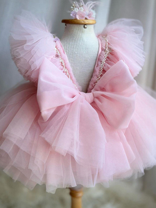 Fashion Fluffy Sequin Puffy Trailing Pageant <strong>Dress</strong> for <strong>Girls</strong> <strong>Gold</strong> pink <strong>Flower</strong> <strong>Girl</strong> <strong>Dress</strong> - Product Image 2