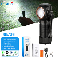 Linterna Frontal Magnética LED de 1000LM TrustFire MT15 IP68, Recargable por USB-C, con Haz Ajustable, para Emergencias y Trabajo, Ultra