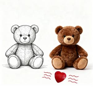 <span class=keywords><strong>Oso</strong></span> de Peluche Marrón <span class=keywords><strong>con</strong></span> Sonido de Latidos del Corazón, Algodón Suave, Algodón PP, Color Personalizable, Grabador de <span class=keywords><strong>Voz</strong></span>, Animal de Peluche Personalizado - Product Image 1