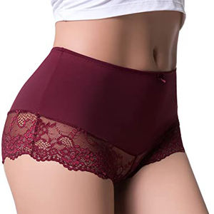 Nouvelle Arrivée Culottes en <span class=keywords><strong>Dentelle</strong></span> Tricotée Solides Taille Haute Confortables pour Femmes – Mignonnes et Sexy - Product Image 1