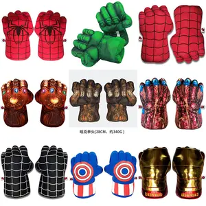 Green Fist Righteous Hero Plush Spider Hero Glove-s Popular Movie Anime Halloween Party Funny Boxing Plush Cosplay Costume