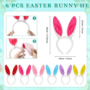 ที่คาดผมและแว่นตาตกแต่งเทศกาลอีสเตอร์ ทำจากเรซิ่นและพลาสติก สำหรับงานปาร์ตี้วันหยุดอีสเตอร์ - Product Image 4