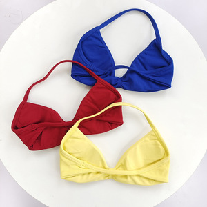 Reggiseno sportivo da donna ad alto sostegno con lacci, canotta a spalline sottili, senza cuciture, aderente <span class=keywords><strong>per</strong></span> allenamento push-up, yoga e palestra - Product Image 2