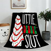 Couverture en flanelle imprimée motif sapin de Noël moderne pour canapé de bureau, toutes saisons
