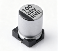 Condensateur électrolytique en aluminium RVE100UF35V67RV0072 à montage traversant 100UF 35V pour filtre d'entrée d'alimentation