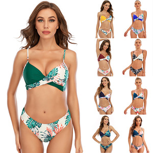 Nuevo bikini con estampado sexy europeo y americano traje de baño de una pieza separada para mujer - Product Image 1
