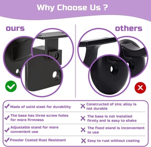 Kit staffe corrimano girevoli Heavy Duty in metallo a parete quadrata mensola a mano ringhiera delle scale staffe <span class=keywords><strong>regolabili</strong></span> per scale - Product Image 4