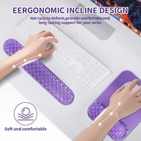 Ensemble de tapis de souris transparent pour jeux, motif dessin animé été et raisin, avec repose-poignet pour clavier, pour la maison et le bureau