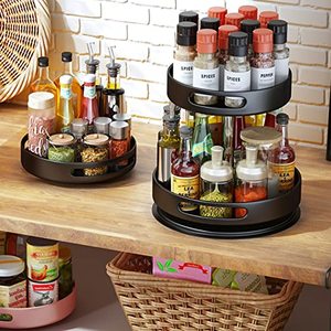 Organizador <span class=keywords><strong>Lazy</strong></span> <span class=keywords><strong>Susan</strong></span>, estantes de especias giratorios de acero y Metal para despensa de cocina, armario, Mesa - Product Image 6