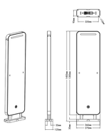 Lector de Puerta RFID de Alto Rendimiento Bowei BRC-04F, Compatible con ETSI y FCC, Interfaz RJ45, Dispositivos Antirrobo Ideales para Tiendas Minoristas