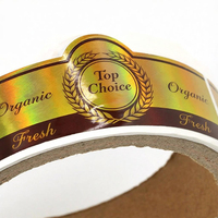 Étiquettes personnalisées à faible MOQ, étanches, holographiques 3D anti-contrefaçon pour flacons de cosmétiques et d'huiles essentielles en verre