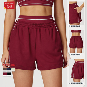 Pantalones Cortos Deportivos de Cintura Alta para Mujer Disko Sport, Transpirables, de Corte Holgado y Recto, con Bolsillos, Estilo Casual para Actividades al Aire Libre, Ewk7028 - Product Image 2