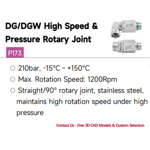 Giunto Rotante ad Alta Pressione in <span class=keywords><strong>Acciaio</strong></span> Inox EAGLE, Giunto Rotante ad Alta Velocità a Passaggio Diretto, ad Angolo Retto per Liquidi e Gas BSPP - Product Image 2
