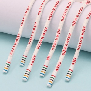 Nhà Máy Polyester hoodie chuỗi lụa logo với in kim loại tip kết thúc dây giày với tip - Product Image 4