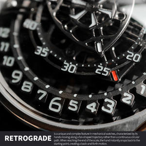 Montres mécaniques automatiques rétrogrades en cristal <span class=keywords><strong>de</strong></span> saphir incurvé coûteuses, logo personnalisé, fibre <span class=keywords><strong>de</strong></span> carbone, <span class=keywords><strong>montre</strong></span> pour homme - Product Image 2