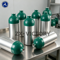 Bouteille de gaz médicale vide en aluminium ZX Wholesale DOT MD ME M6 M22 M60 M90 avec valve CGA870, OEM ODM, logo personnalisé, directement de l'usine