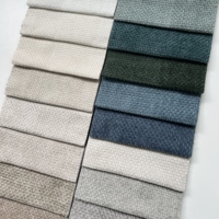 Tissu Jacquard Tissé Personnalisé 350GSM 100% Polyester Enduit PU, Poids Moyen, Motif Chevron Teint en Fil, Résistant aux Taches pour Canapé