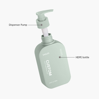 Bouteille Distributrice de Savon Liquide Carrée en Plastique HDPE Blanche Personnalisable (Couleurs de Pompe) 250ml 300ml 500ml – Vente en Gros