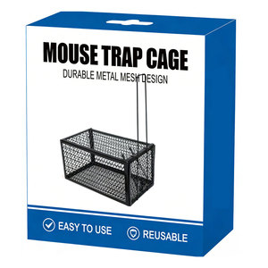 Piège à souris sans cruauté, haute sensibilité, en acier inoxydable, cage de capture vivante pour souris et rats, sans danger pour les animaux domestiques et les enfants, jetable - Product Image 1