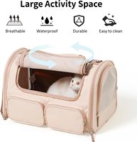 Sacs de transport pliables portables pour animaux de compagnie, best-sellers, approuvés par les compagnies aériennes, imperméables, avec plusieurs compartiments et poches de rangement pour chats et chiens