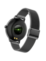 Montre intelligente pour femmes, Design rond, Portable, en acier, pour dames, 2023