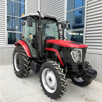 Tracteur agricole compact de haute qualité 60 CV 4x4 avec rotoculteur et charrue, certifié CE ISO, matériel agricole