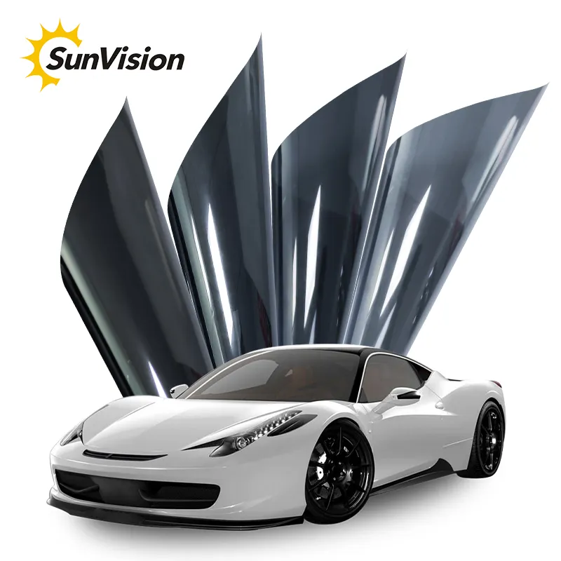 Venta al por mayor de la fábrica de protección de la privacidad de anti-arañazos coche 1ply pegamento tinte solar película de la ventana de vidrio película con baja precio