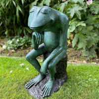 Fontaine décorative moderne en bronze en forme de grenouille pour jardin extérieur, figurine animale moulée, art 3D, objet de collection