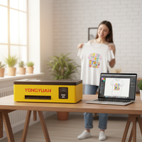 Imprimante DTF A4 YONGYUAN L1800 de bureau, machine de transfert direct sur film avec circulation d'encre blanche, pour impression de vêtements et t-shirts en rouleau