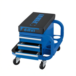 Carrito de Almacenamiento de Herramientas Fervi con 3 Cajones y Asiento para Uso en Taller - Product Image 2