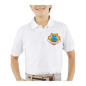 Polo d'été de couleur blanche promotionnel Uniforme scolaire Chemises polo à manches courtes Producteurs d'enfants - Product Image 1