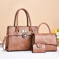2026 acs Main Pour Femmes Tas Tangan Wanita Mewah Desainer 3-in-1 Bahan Kulit PU Set Dompet Tas Selempang Penutup Ritsleting Nilon