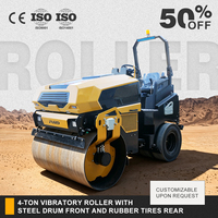 Nouvelle Offre Compétitive : Mini Compacteur Vibratoire Routier à Tambour Unique avec Roue à Pneus en Caoutchouc