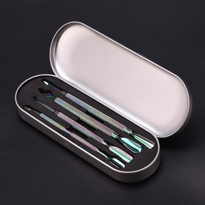 Arc-en-ciel En Métal À Clouer 2 Voies Pédicure Manucure Soin Nettoyant Ongles Cuticules Poussoirs Kit - Product Image 1