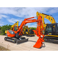 Offre Spéciale : Mini-Excavatrice KX080 d'occasion, modèle 2024, 8000 kg, équipement de construction, avec moteur et transmission, importée du Japon
