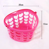 Panier de bain en plastique en forme de cœur pour la Saint-Valentin, évidé, portable, pour rangement et organisation sous la douche