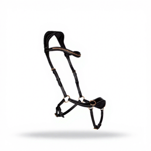 Cabezada de Cuero de Lujo Hecha a Mano con Cristales y Pedrería Elegante Estilo Inglés para Caballo, Personalizable en Color y Tamaño - Cob-Full Custom - Product Image 2