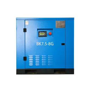 China Low Pressure Industrial Electric Oil Free Silent Rotary Screw Air Compressor 7.5Kw 10Hp Price On Sale