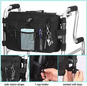 Sac de transport universel pour rollator, pour transporter des accessoires sur fauteuil roulant, déambulateurs à roulettes et chaises de transport - Product Image 6