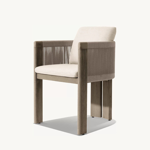 Ensemble de table et chaises de salle à manger en teck moderne pour jardin, patio, hôtels, cours, écoles, entrées, villas - Meubles d'extérieur - Product Image 2