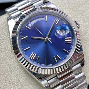 Reloj de plata de primera calidad - reloj para hombre - modelo de diseño - con movimiento mecánico automático - reloj para hombre - Product Image 4