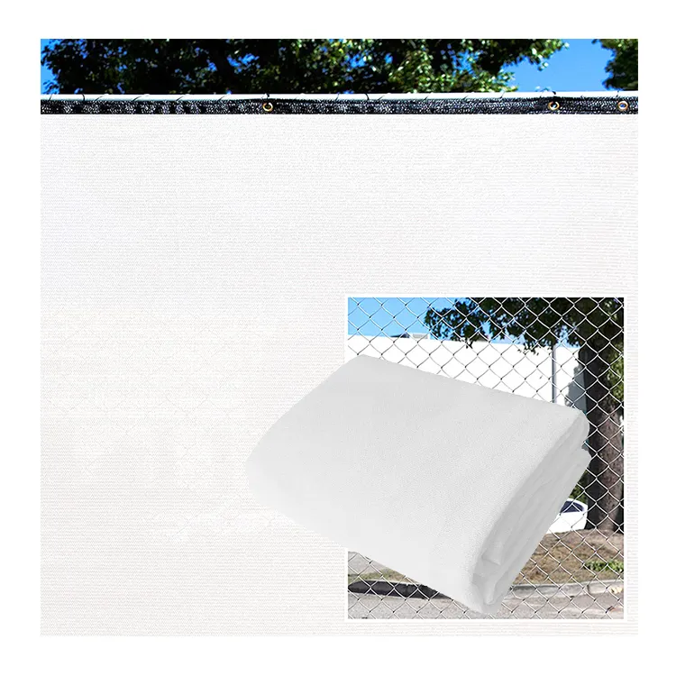 フェンスバルコニーシェード/建設フェンスネット用の頑丈な屋外壁ガーデンヤードプールデッキ白いプライバシースクリーン