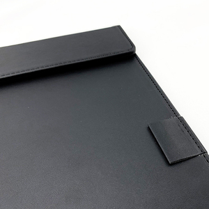 Carte de menu noire de haute qualité pour restaurant, menu simple en cuir avec clip, menu de cocktails avec porte-stylo - Product Image 6