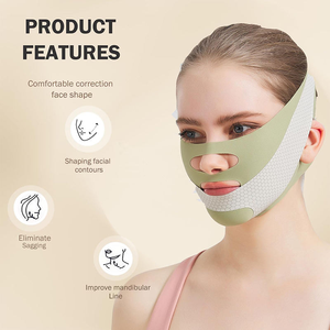 Commercio all'ingrosso Anti-rughe fasciatura snellente facciale cinturino faccia V-Line cinghia di sollevamento doppio mento cinturino <span class=keywords><strong>per</strong></span> <span class=keywords><strong>dormire</strong></span> - Product Image 5