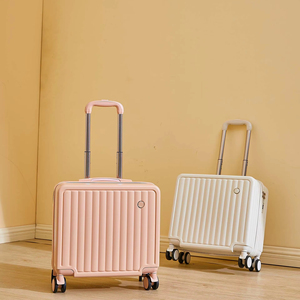 Valise de cabine personnalisée de 18 pouces en ABS PC à coque rigide rose avec <span class=keywords><strong>roulette</strong></span> et fermeture à glissière Valise d'embarquement - Product Image 5