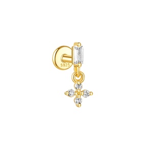 ต่างหูเงินแท้ 925 รูปทรงกลมประดับพู่ห้อยเกล็ดหิมะสุดฮิต - Product Image 1